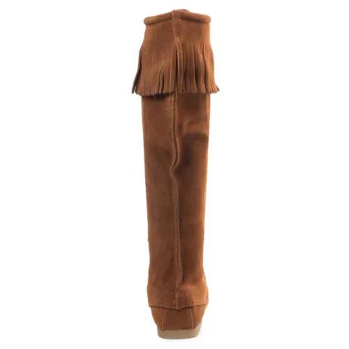 Minnetonka Moccasin Front Lace Knee High Boot - Shoes Boots