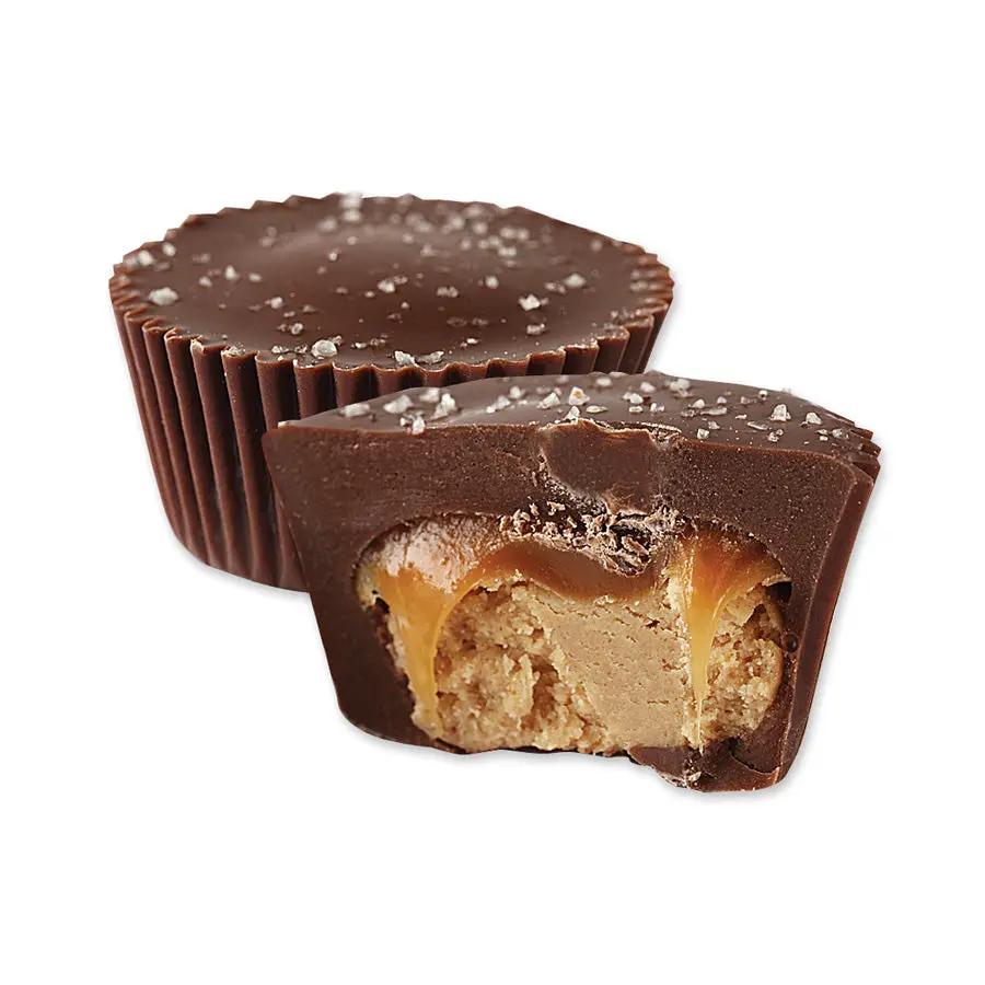 Ozarkland 1.5 oz Milk Choc Peanut Butter Caramel Cups - Chocolate Bulk Chocolates