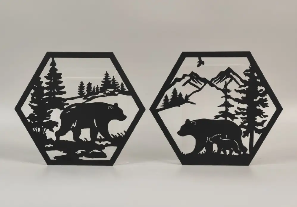 MayRich Company Walking Black Bear Plaque - Decorative Plaques Plaques & Signs