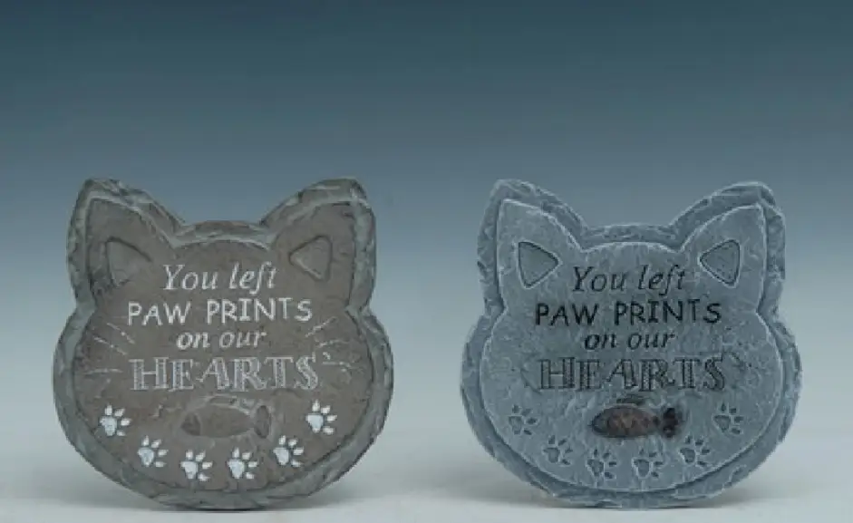 MayRich Company CAT Memorial Plaque Garden Stone - Garden Stones Memorial Decor