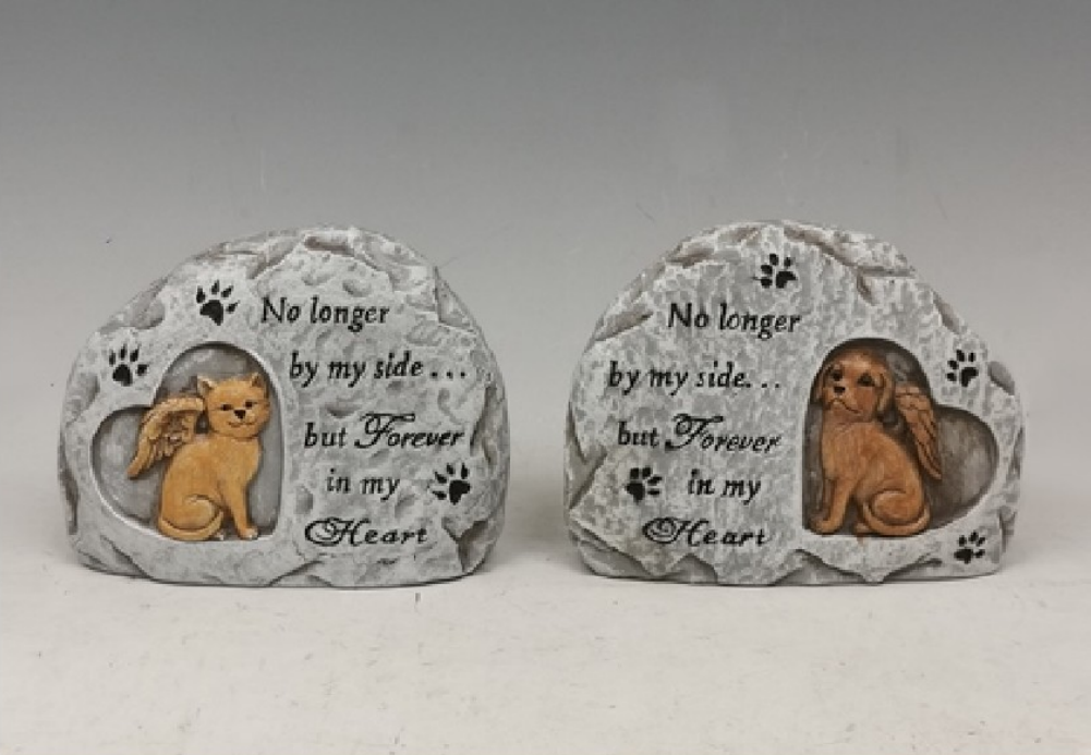 Pet Memorial Rock Garden Stone - Dog or Cat