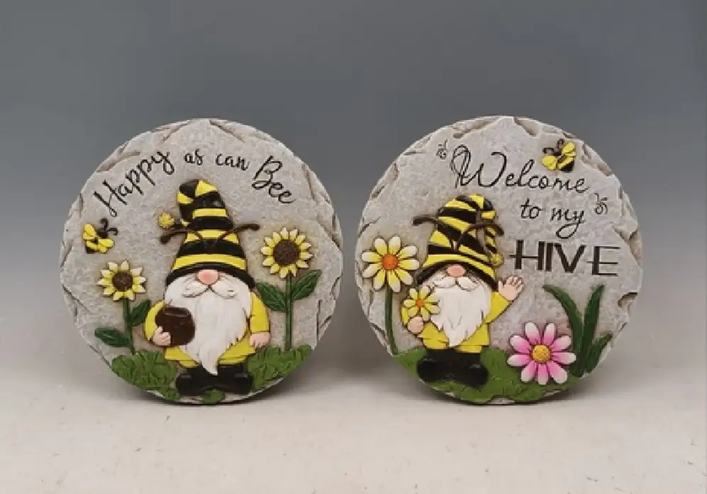 MayRich Company Bee Gnome Garden Stone - Stepping Stones General Decor