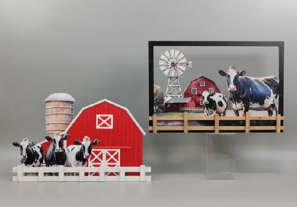 MayRich Company FARM Design Plaque Metal Barn Cows - Decorative Plaques Plaques & Signs