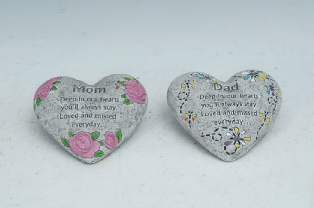 Mom or Dad Memorial Garden Rock Stone