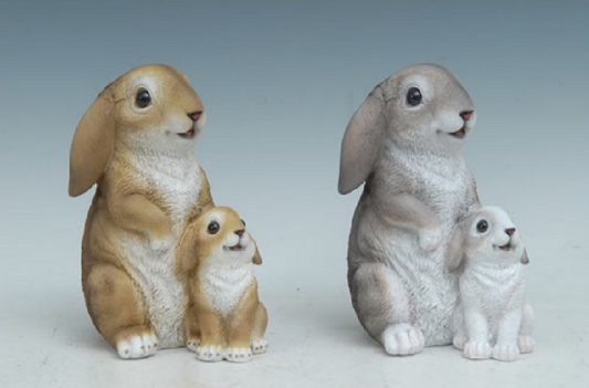 Mom/baby Rabbit Figurine