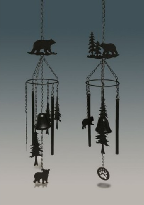 Metal BEAR Wind Chimes