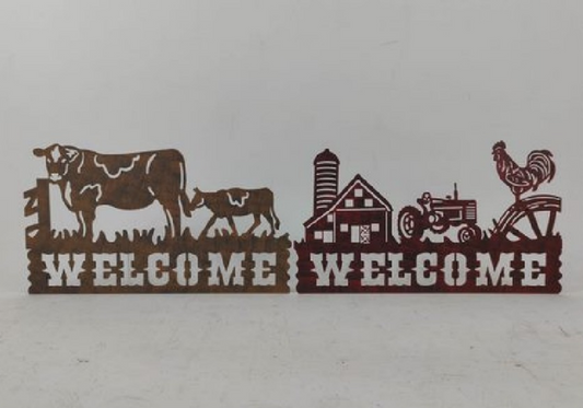 Cow or Farm Metal Wall Plaque