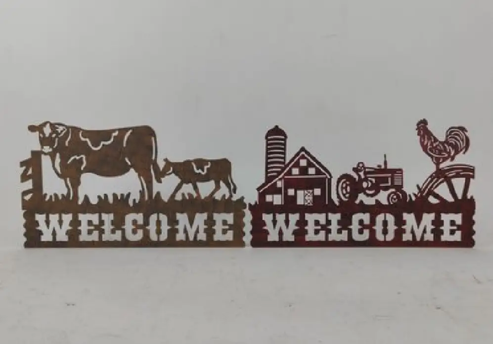 MayRich Company Cow or Farm Metal Wall Plaque - Decorative Plaques Plaques & Signs