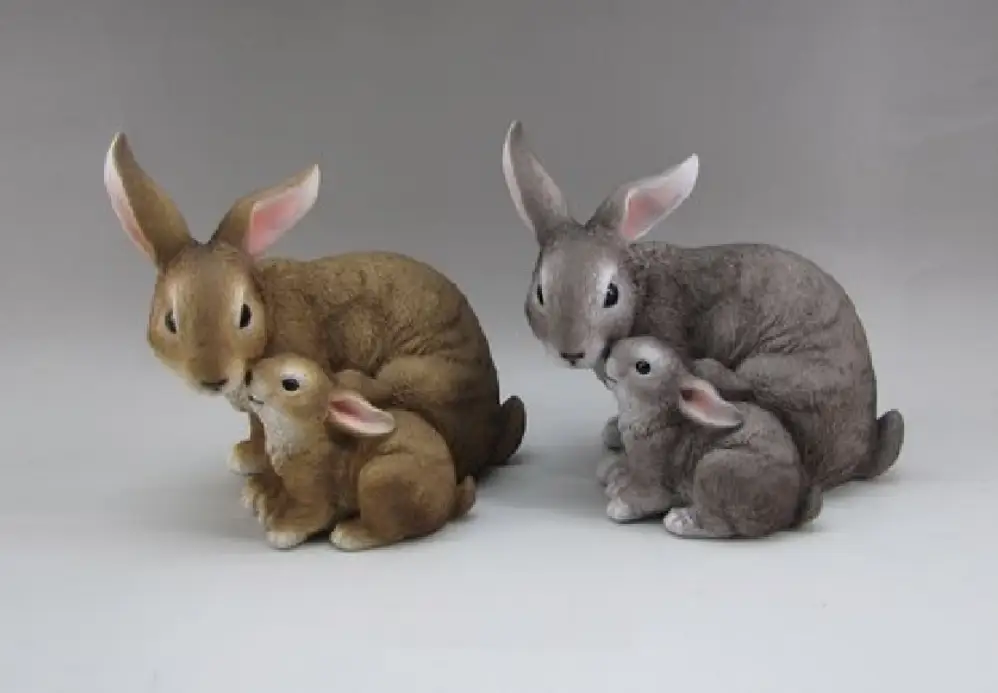MayRich Company Rabbit Family Figurine - Figurines Garden Sculptures & Statues