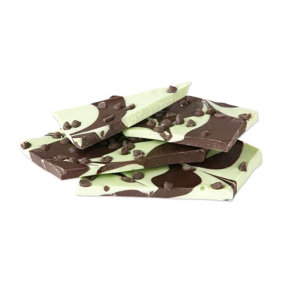 Ozarkland White & Dark Mint Chocolate Chip Bark - Chocolate Bulk Chocolates
