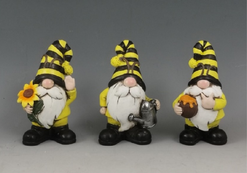 MayRich Company Cement BEE Gnome Figurine - Figurines Garden Sculptures & Statues