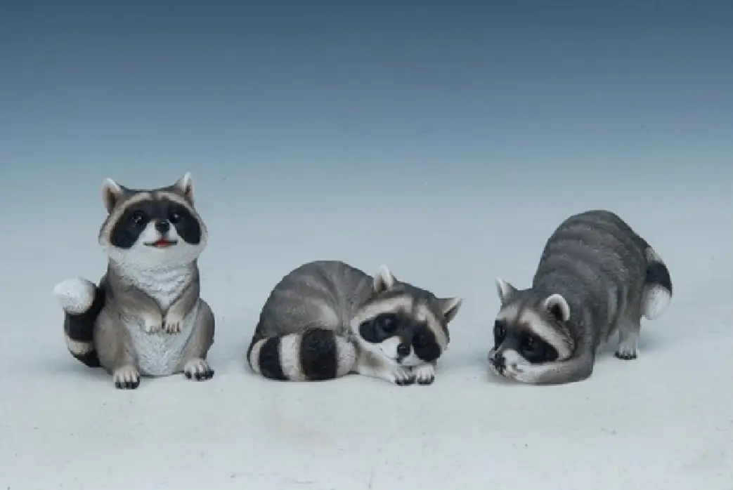 MayRich Company Resin Figurine Raccoons - Figurines Garden Sculptures & Statues