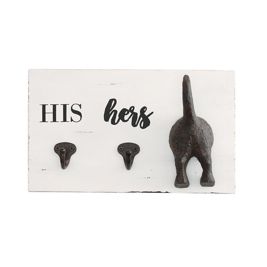 Mud Pie His, Hers, & Pup Wall Hook