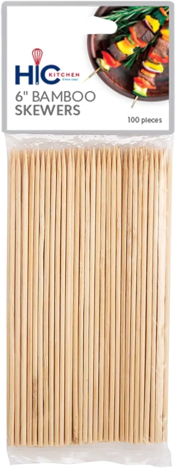 Harold Import Skewers 6" Bamboo (100 Pack) - Kitchen & Dining Kitchen Accessories