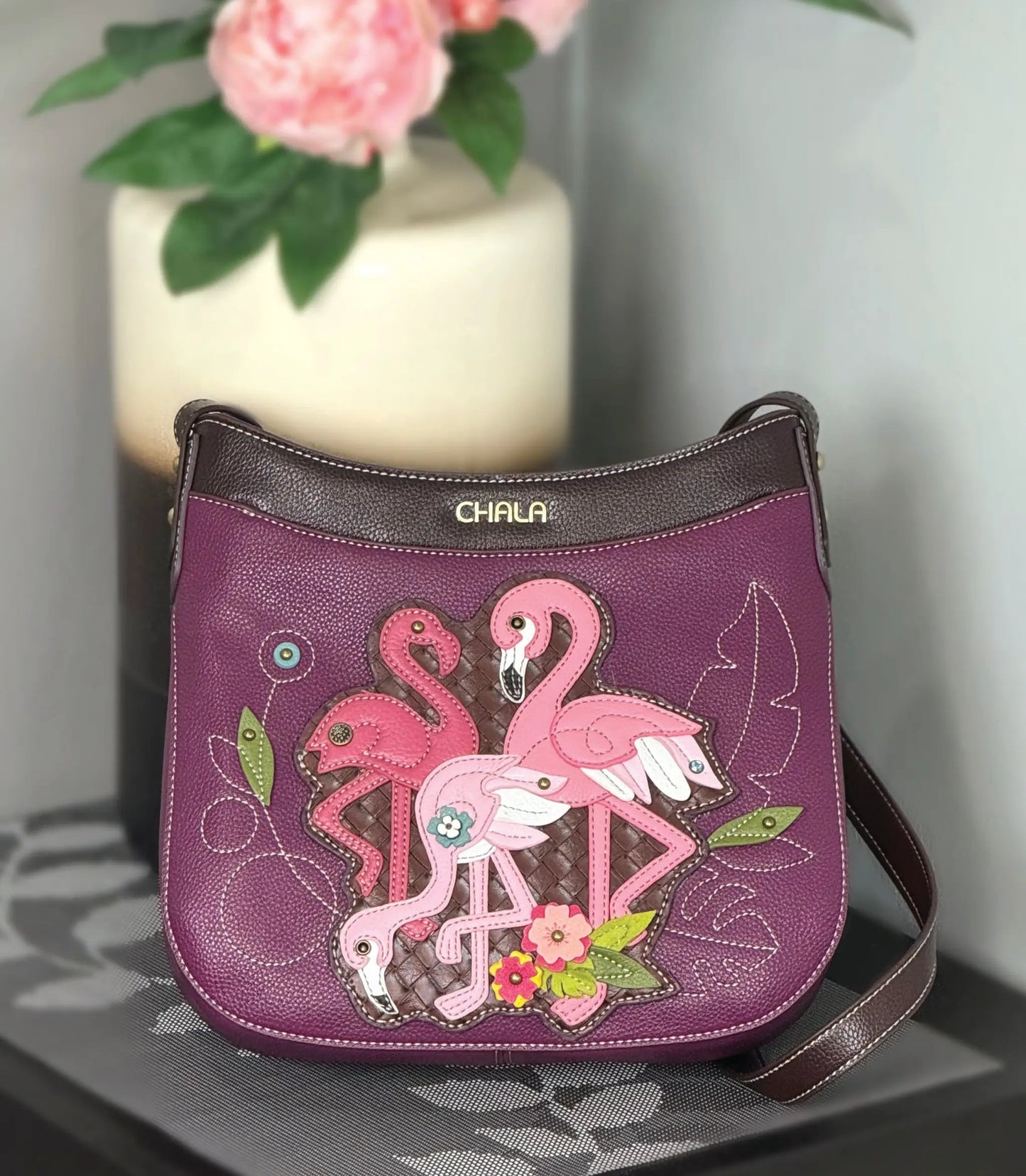 Chala Chala Crescent Crossbody - Flamingo Group bag - Handbags Chala Bag
