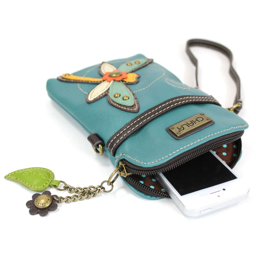 Chala Cellphone Xbody - Dragonfly (Turquoise) bag