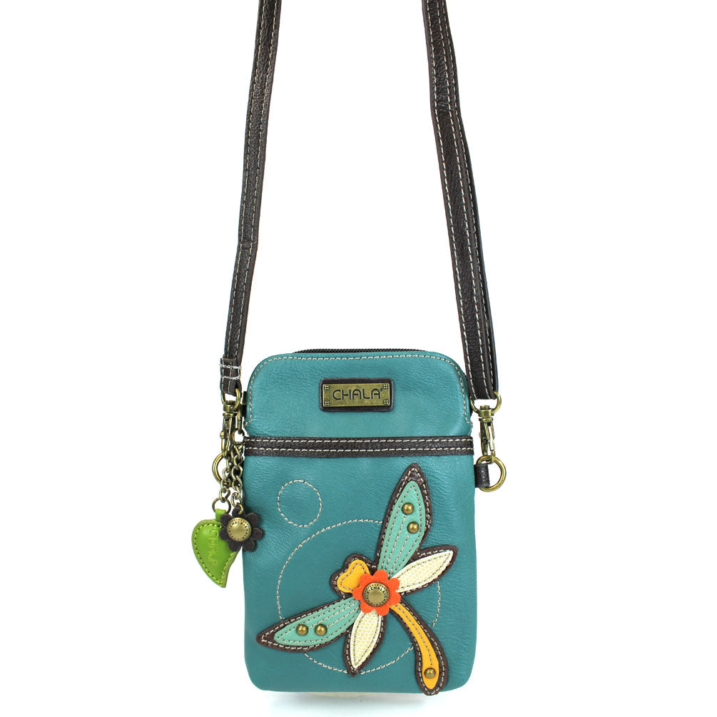 Chala Cellphone Xbody - Dragonfly (Turquoise) bag