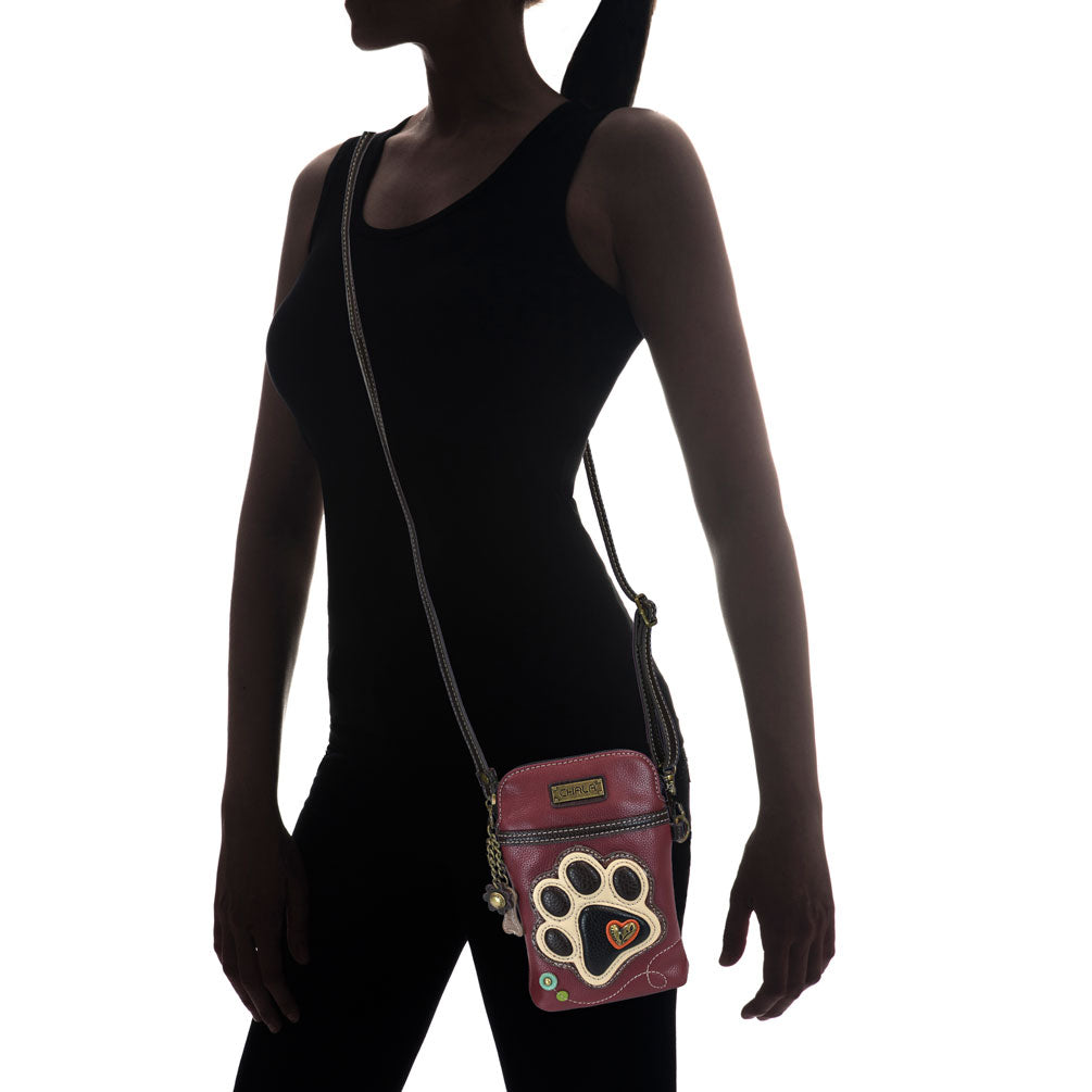 Chala Cellphone Xbody - Ivory Pawprint bag