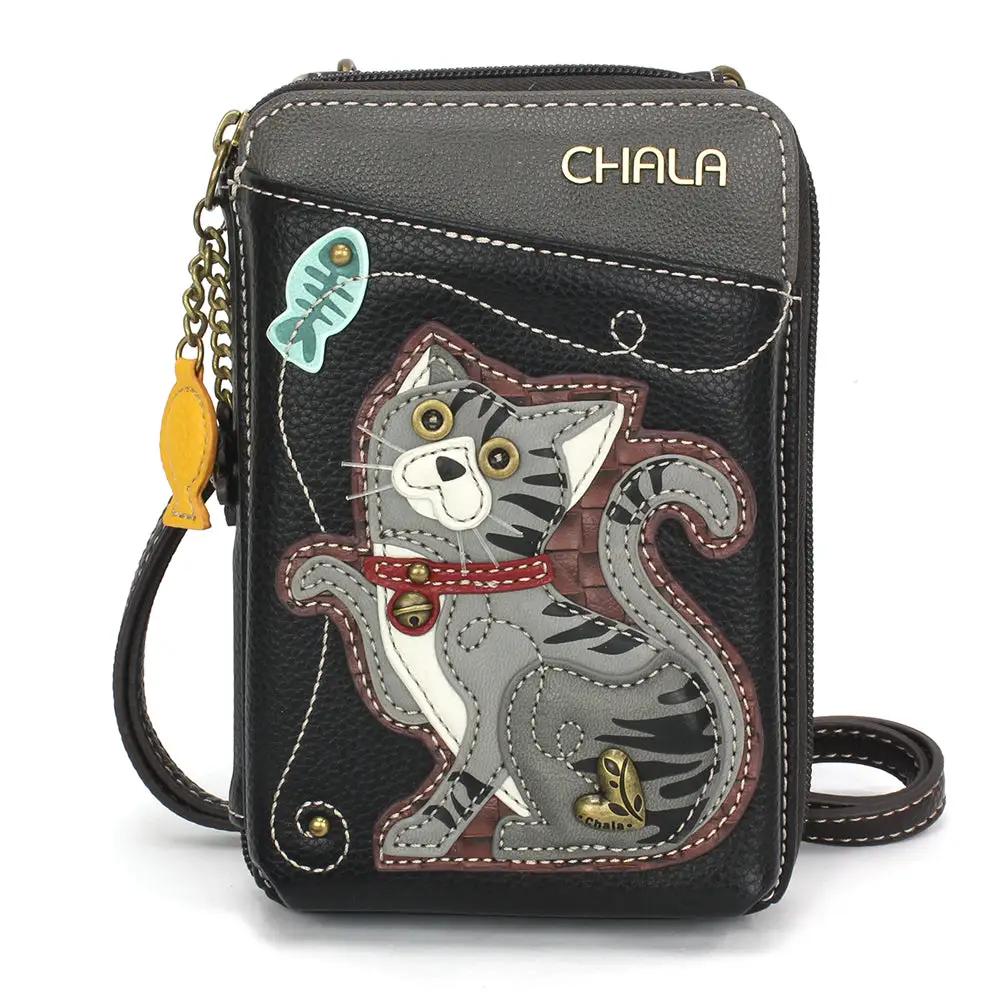 Chala Chala Wallet Crossbody - Gray Tabby Cat bag - Handbags Chala Bag