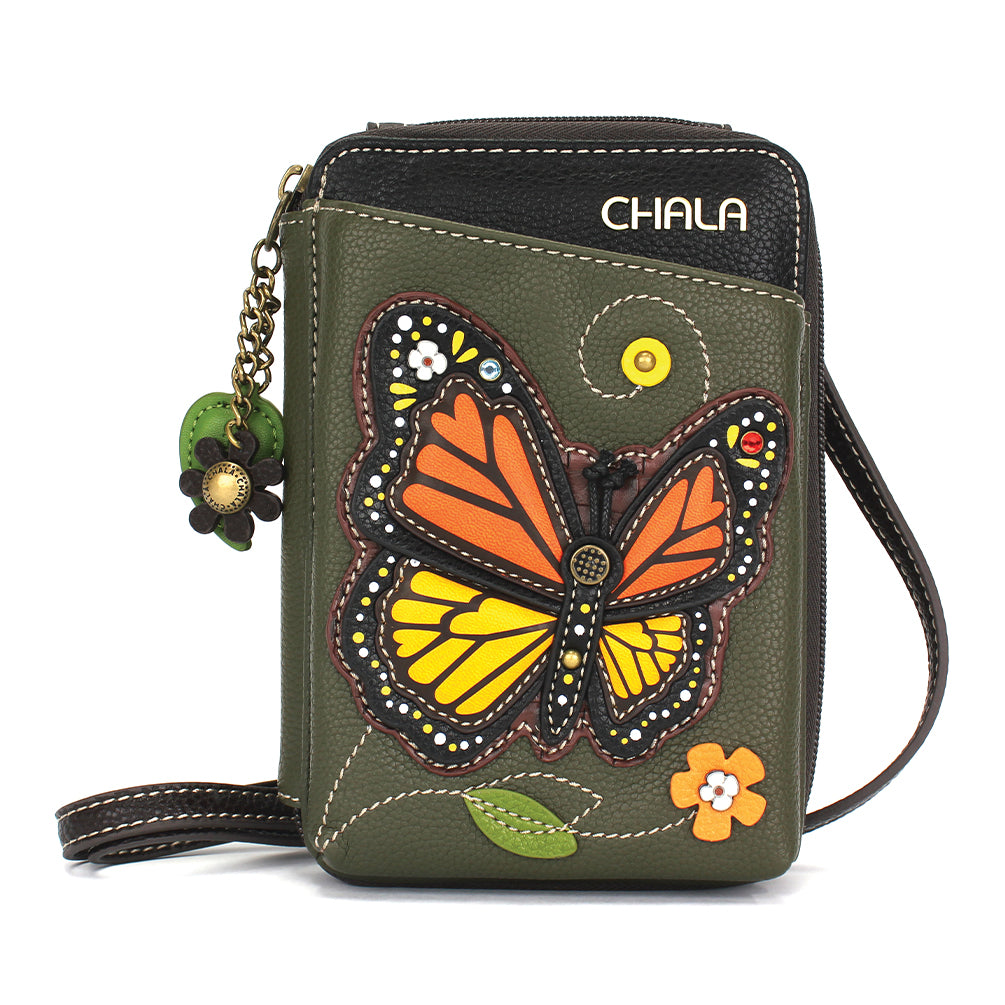 Chala Wallet Xbody - Monarch Butterfly bag