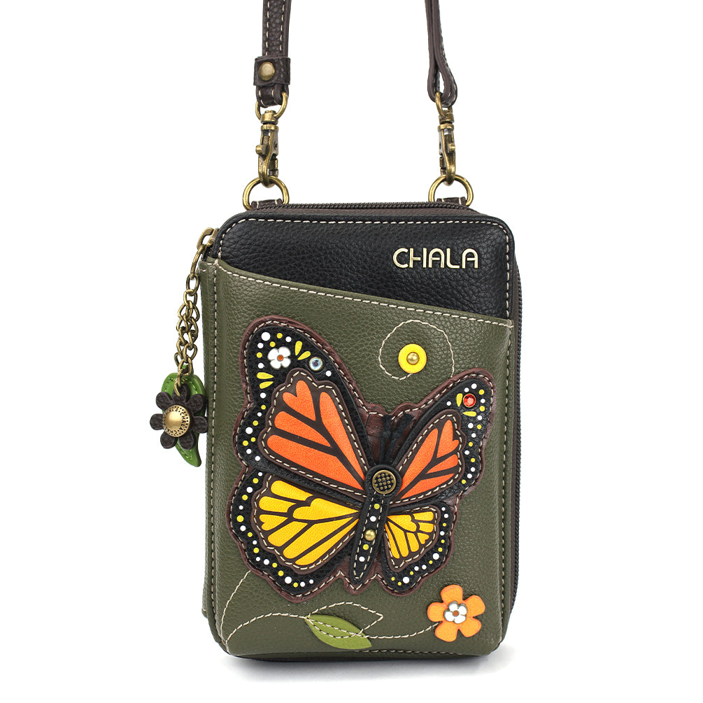 Chala Wallet Xbody - Monarch Butterfly bag