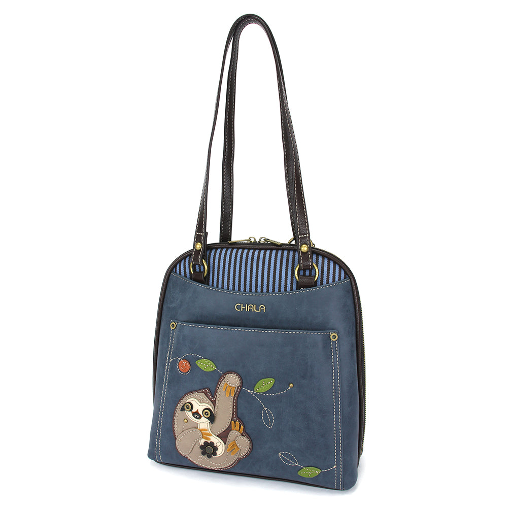 Chala Convertible Backpack Purse - Sloth bag