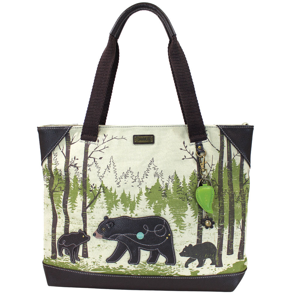 Chala Safari Canvas Tote - Bear bag