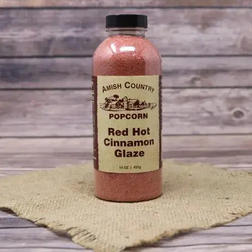 AMISH COUNTRY POPCORN Red Hot Cinnamon Popcorn Glaze - Dessert Toppings Popcorn Seasoning