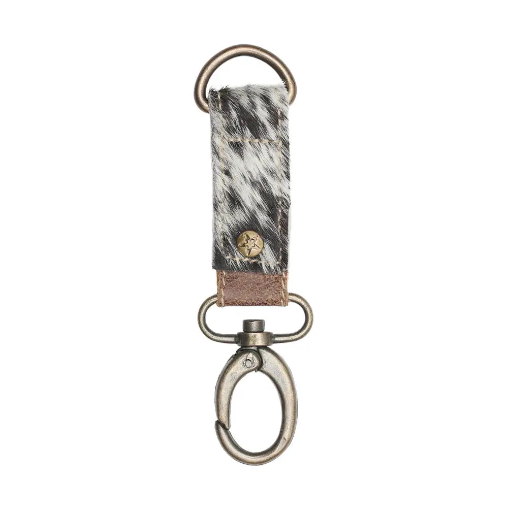 Myra Bag BLACK/ WHITE KEY FOB KEYCHAIN - Keychains