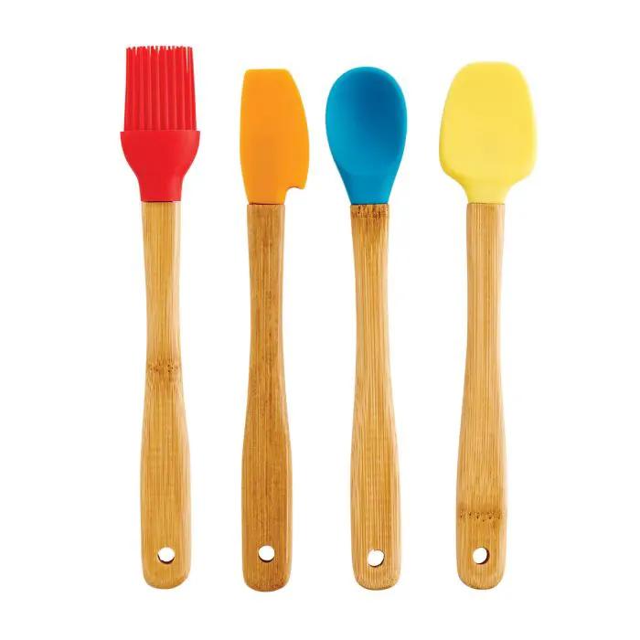 Harold Import Baking Mini Bamboo Tools (Set of 4) - Kitchen & Dining Kitchen Accessories