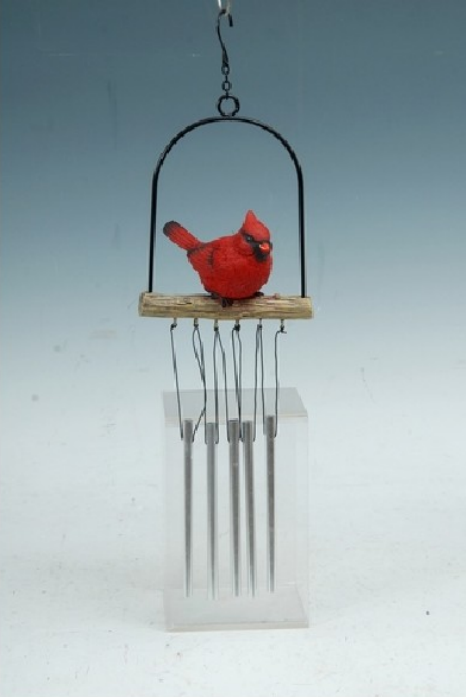 Cardinal Wind Chimes 5x19h