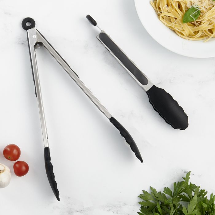 Cutlery-Pro Silicone Tong (Black 12in)