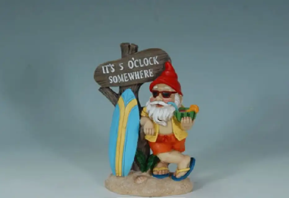 MayRich Company Gnome ON Vacation Figurine - Figurines Garden Sculptures & Statues
