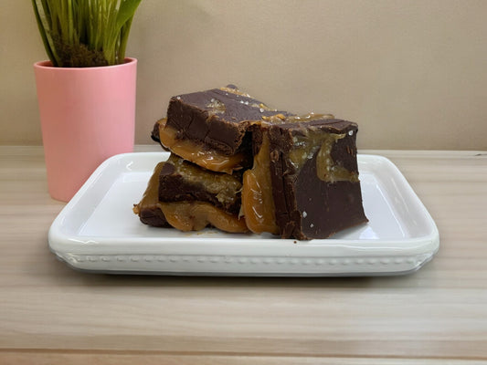 Dark Chocolate Caramel Sea Salt Fudge
