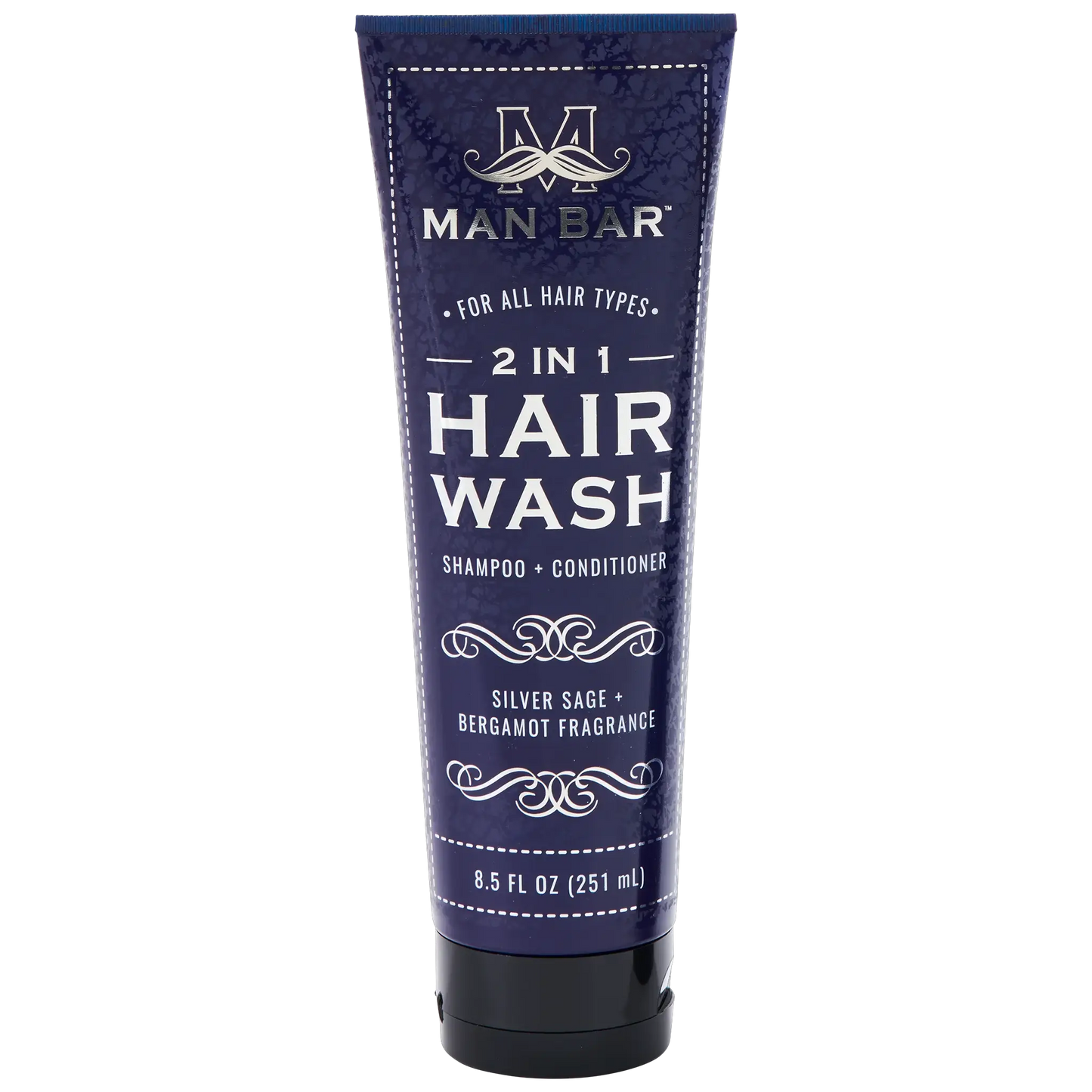 Man Bar Soap MAN BAR® 2-in-1 Hair Wash - Silver Sage & Bergamot - Conditioners Shampoo & Conditioner