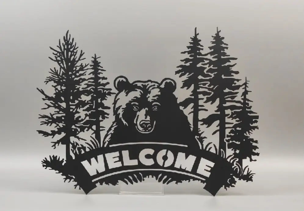MayRich Company Welcome Bear Plaque - Decorative Plaques Plaques & Signs