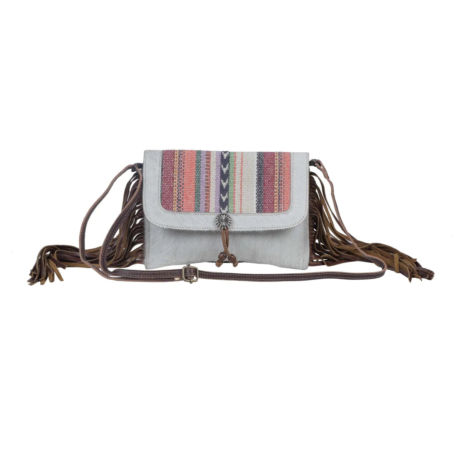 Myra Bag Delicate Hues Leather Hairon Bag - Handbags Myra Bag