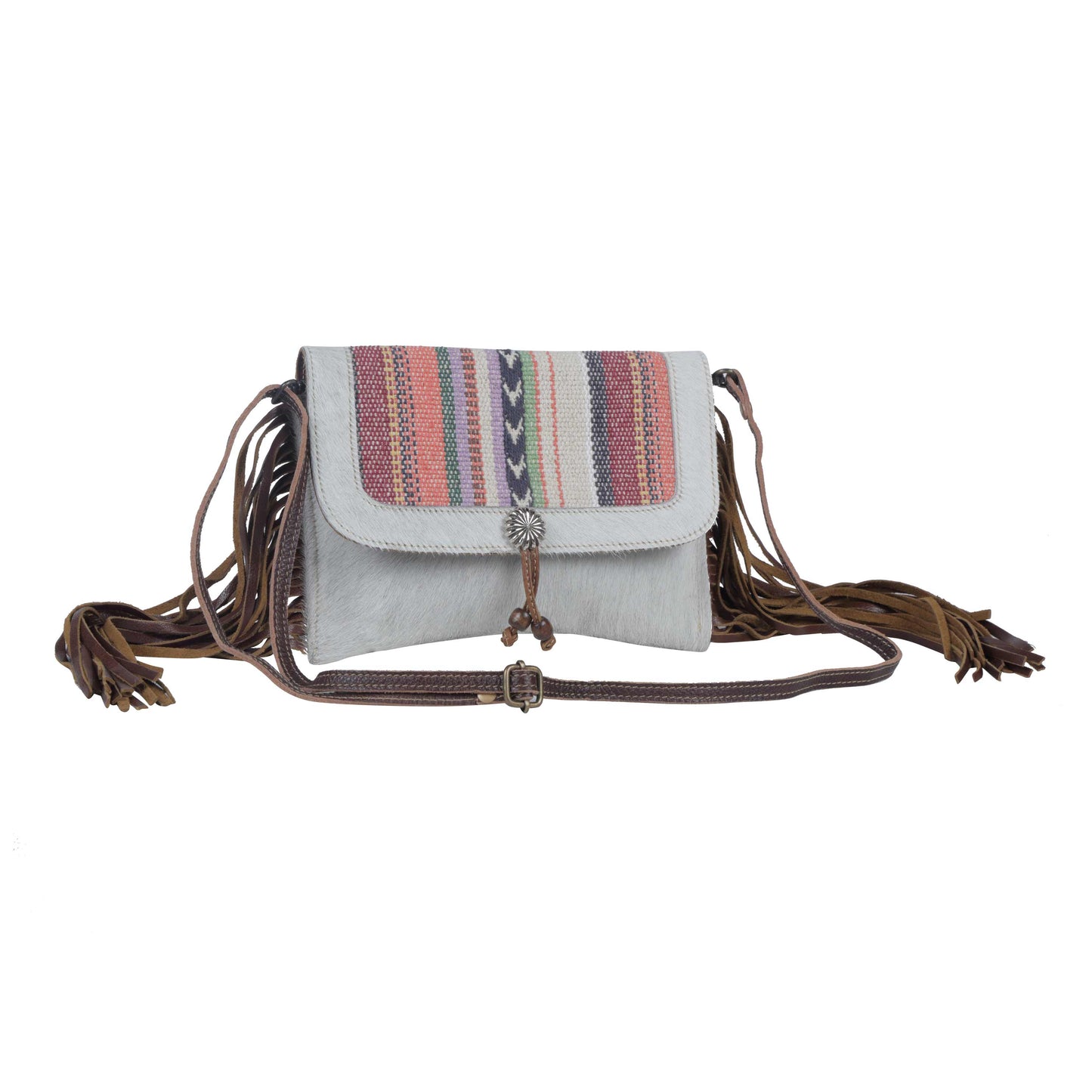 Delicate Hues Leather Hairon Bag