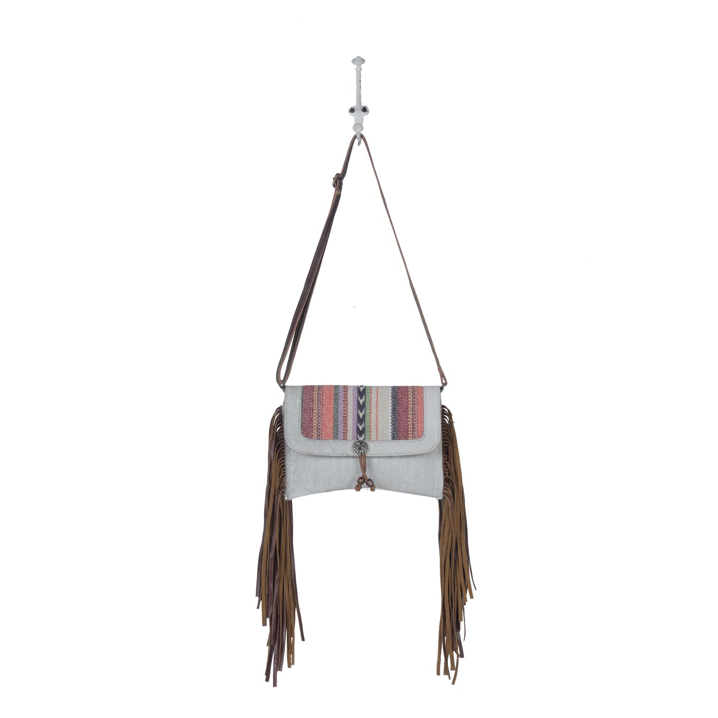 Delicate Hues Leather Hairon Bag