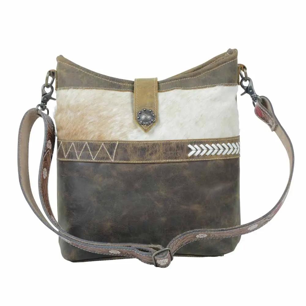 Myra Bag Hazel Hues Leather & Hairon Bag - Handbags Myra Bag