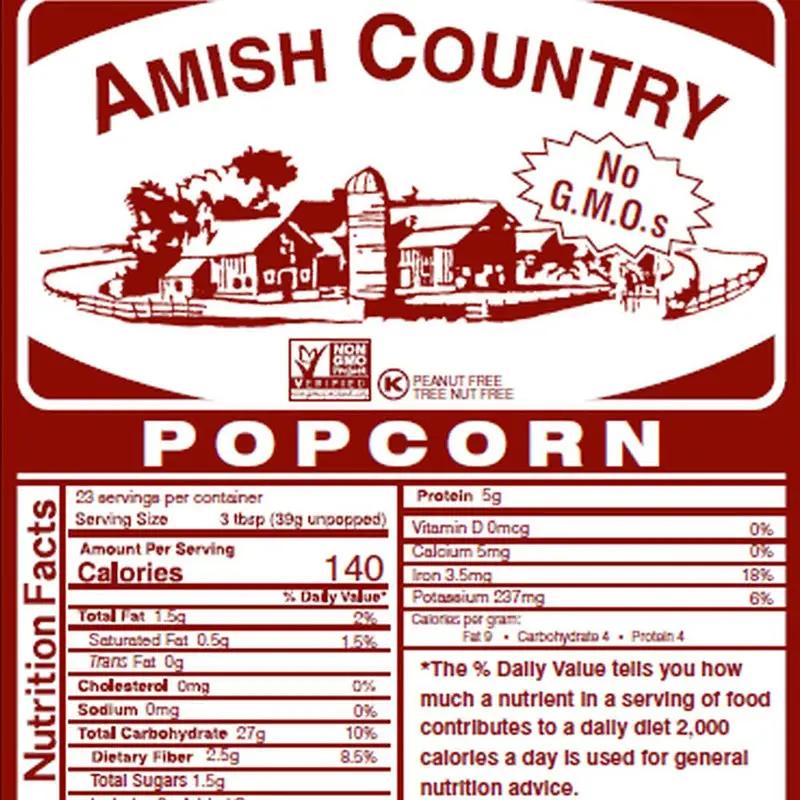 AMISH COUNTRY POPCORN Blue Popcorn Bag of Kennels- 2 Pound Bag - Popcorn Popcorn