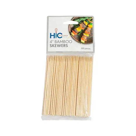 Harold Import Skewers 4" Bamboo (100 Pack) - Kitchen & Dining Kitchen Accessories