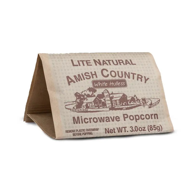 AMISH COUNTRY POPCORN Lite Natural Microwave Popcorn - Individual Bag - Popcorn Bags Popcorn