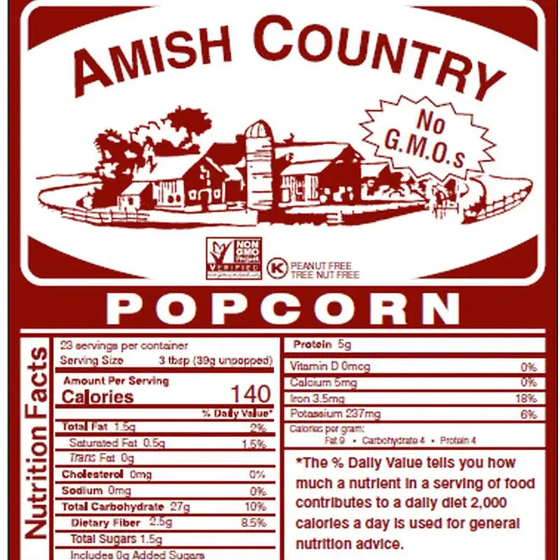 AMISH COUNTRY POPCORN Rainbow Popcorn Bag of Kennels- 2 Pound Bag - Popcorn Popcorn