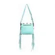 Zunia Leather & Hairon Bag in Turquoise