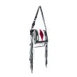 Zunia Leather & Hairon Bag in Coal