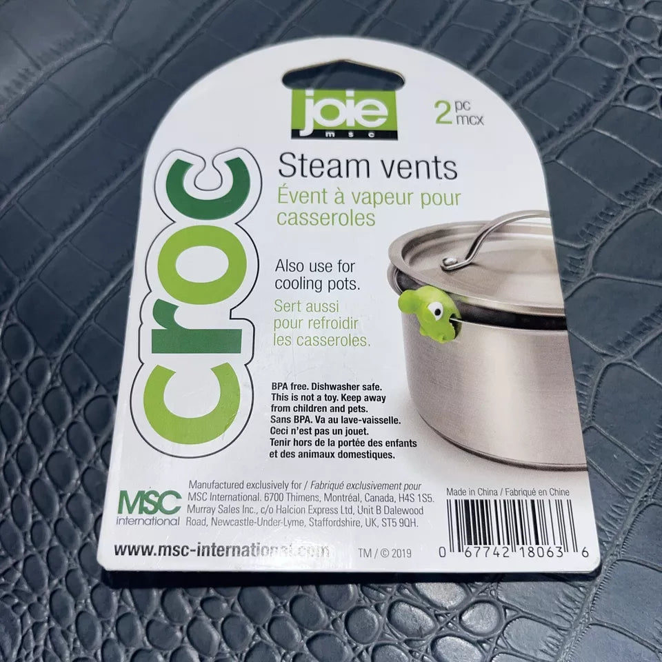 Harold Import Crocodile Kitchen Gadget Pot Steam Vents Clips 2 Pack Green - Kitchen & Dining Kitchen Accessories