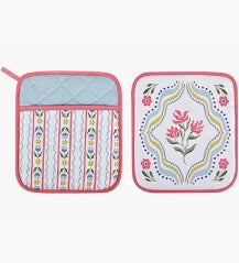 Boho Floral Pot Mitt