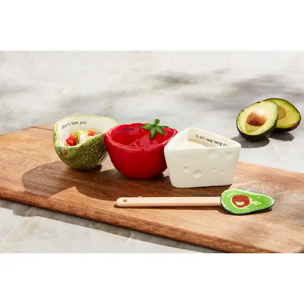 Mud Pie Mud Pie Guac Salsa Queso Triple Tidbit - Kitchen & Dining Kitchen Accessories