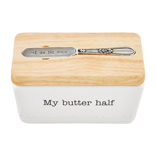 Mud Pie My Butter Half Butter Dish Set